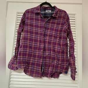 Eliot - Plaid Casual Lightweight 100% Cotton Long-Sleeve Button Shirt